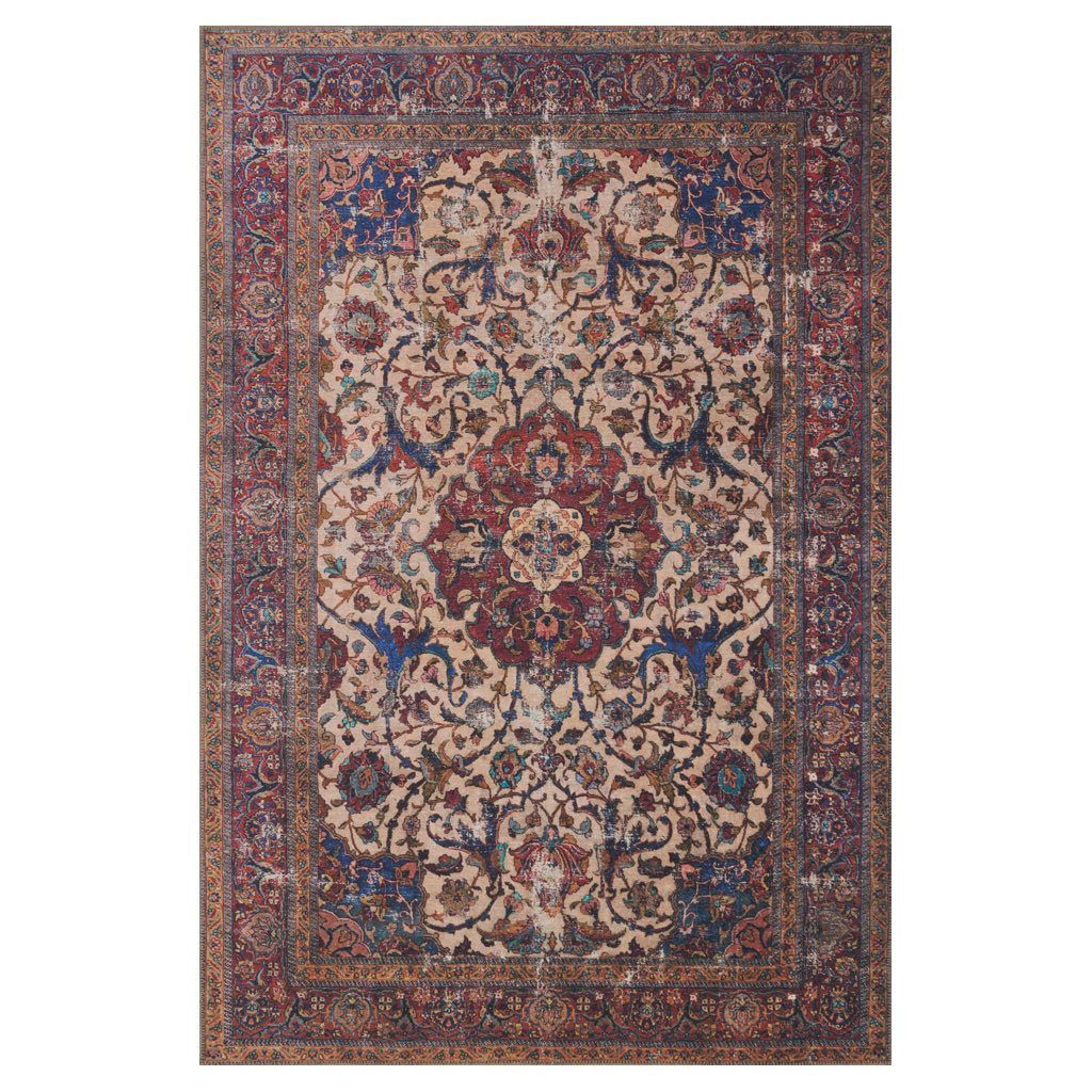 Loloi Loren LQ 11 Sand and Multi - Colored Power - Loomed Polyester Area Rug for Home Decor