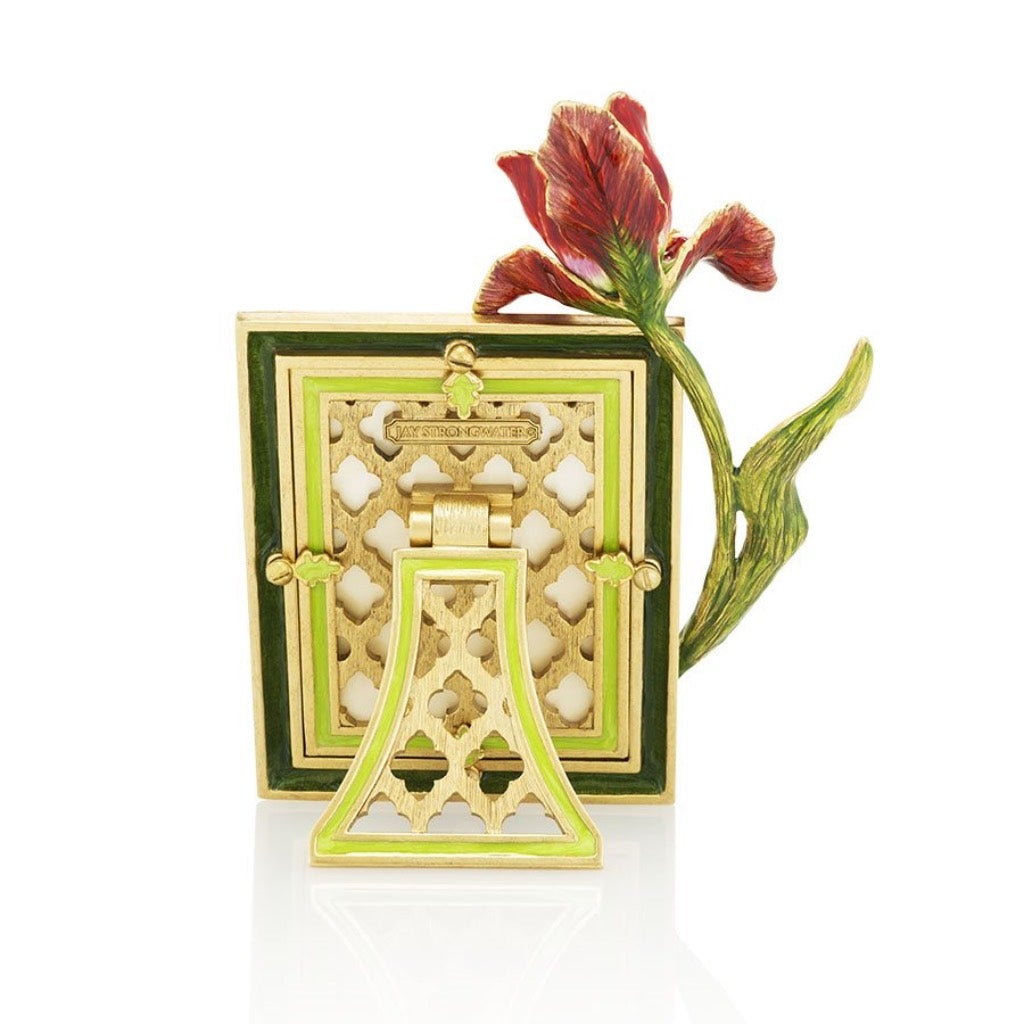Jay Strongwater Hand - Enameled 3 x 4 Ilsa Tulip Frame with Swarovski Crystals