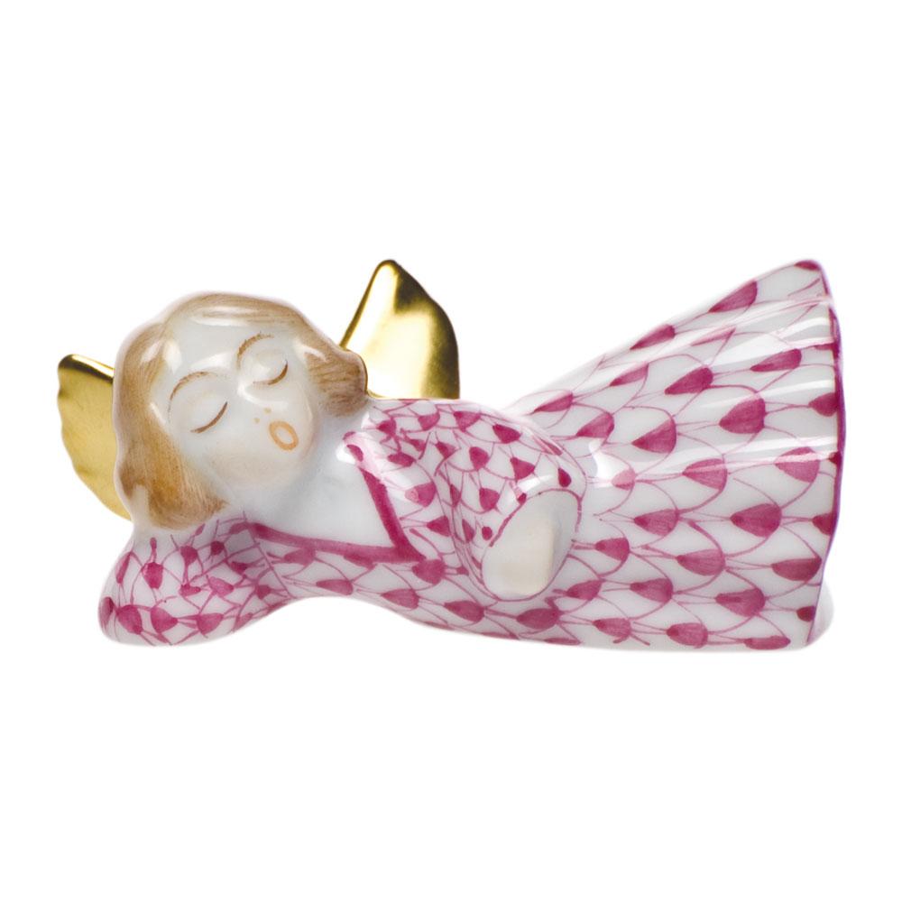 Exquisite Handmade Herend Sleeping Angel Porcelain Figurine