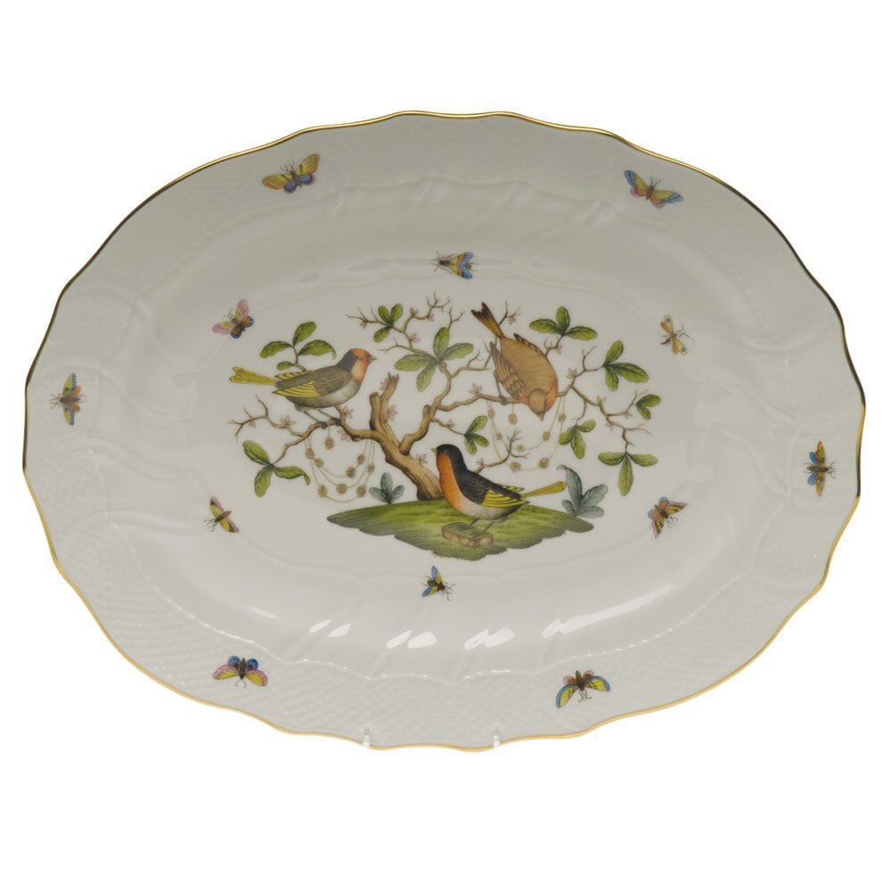 17-Inch Herend Rothschild Bird Decorative Serving Platter