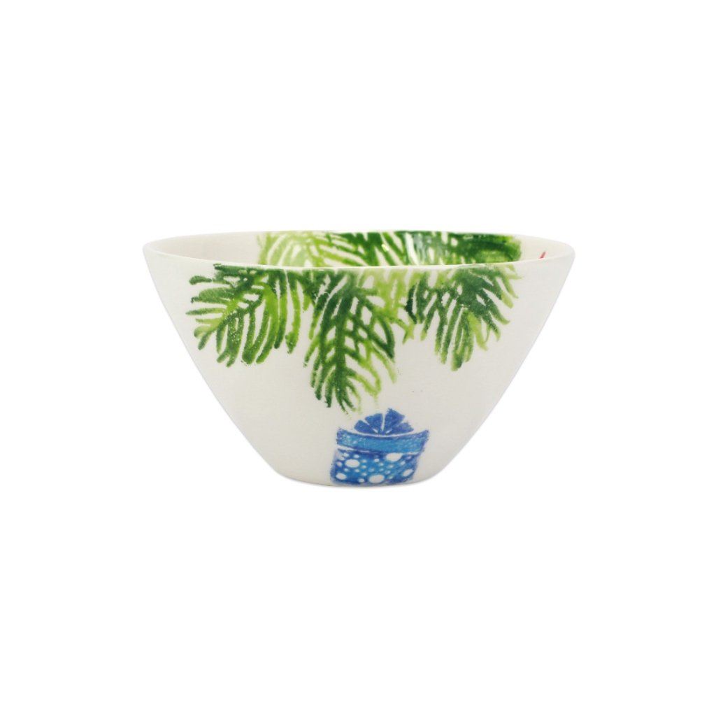 Vietri Hand - painted Nutcrackers - themed Drum - shaped Cereal Bowl for Christmas