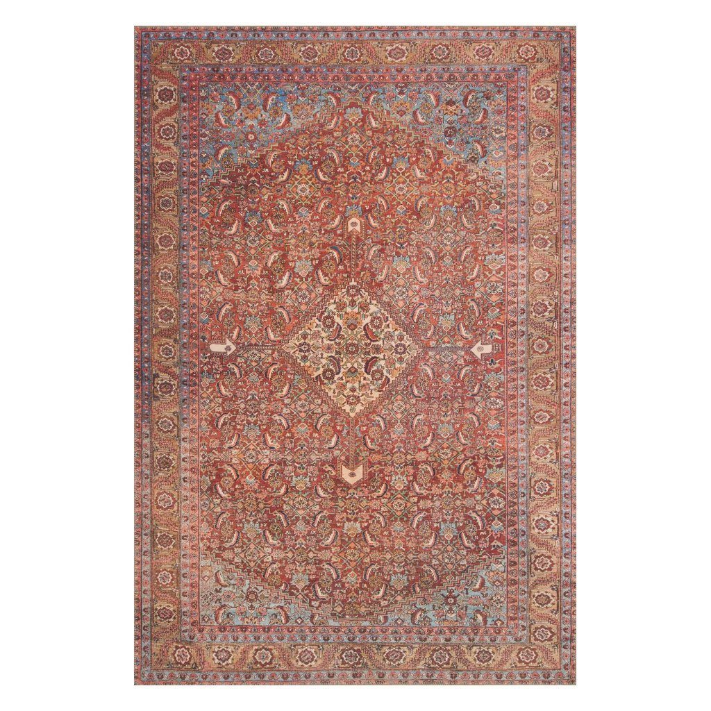 Loloi Loren LQ 06 Stylish Red Multi-Color Area Carpet Rug