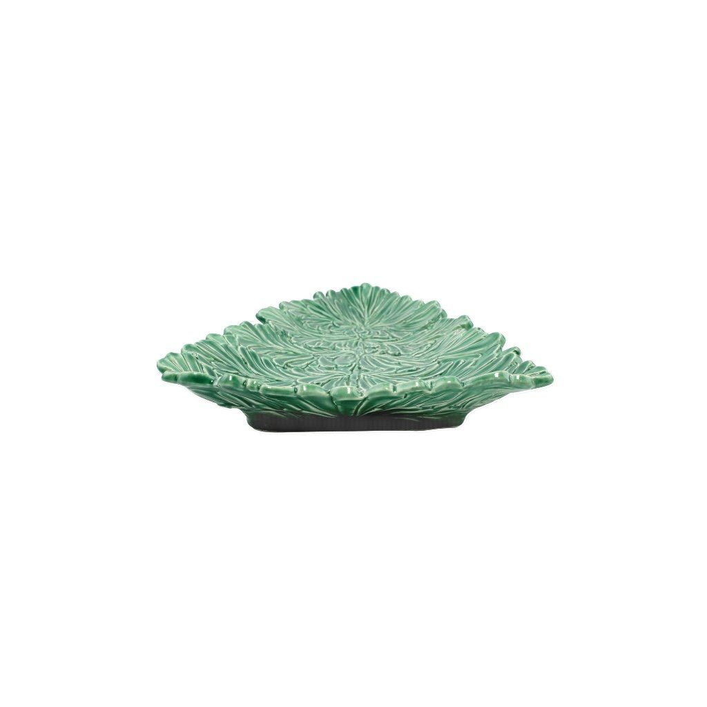 Vietri Lastra Holiday Collection Small Hand - Carved Figural Tree Platter for Decorative Use