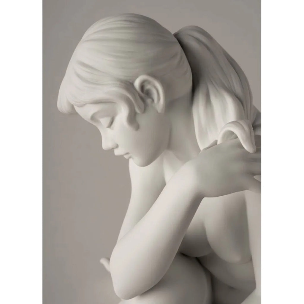 Lladro Handmade White Matte Porcelain Pure Calm Woman Figurine 2022