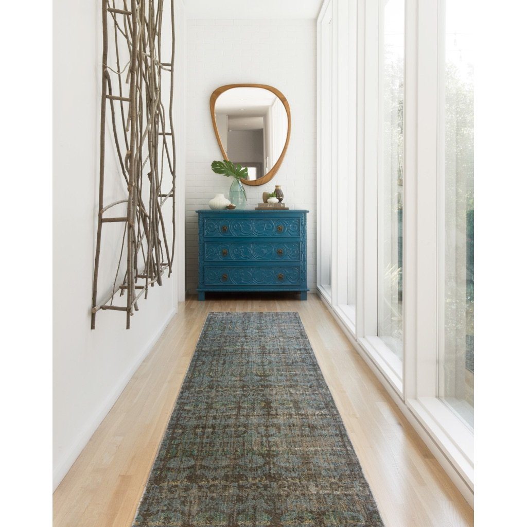Loloi Javari JV 07 Area Rug in Stunning Steel Lagoon Color