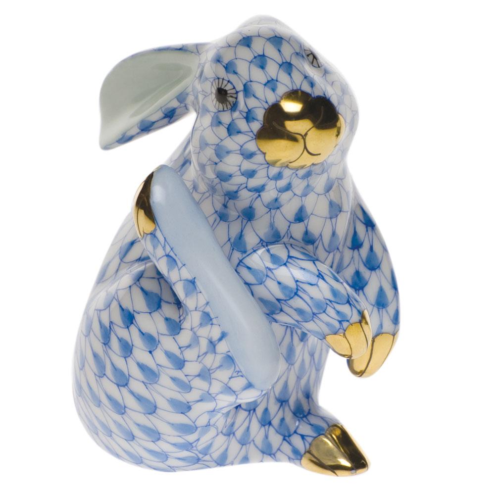 Handmade and Hand - painted Herend Bunny Figurine for Scratching Decor