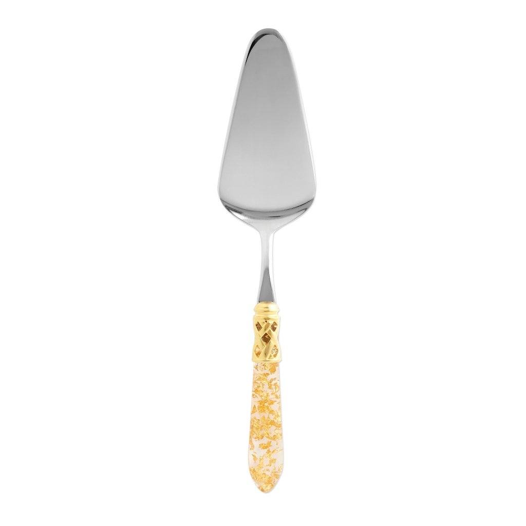 Vietri Aladdin Pastry Server with Brilliant Chrome - Finished Stainless - Steel Dessert Serving Tool