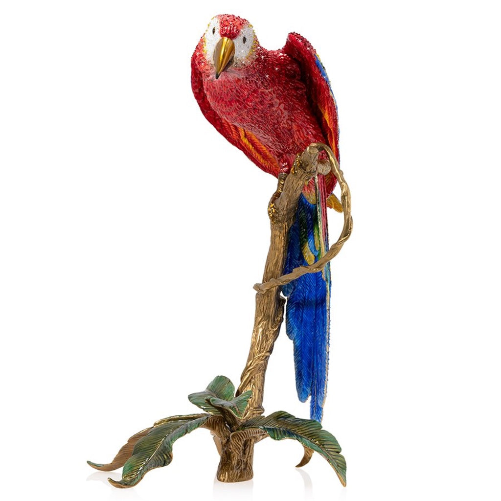 Limited Edition Jay Strongwater Skylar Macaw Decorative Figurine