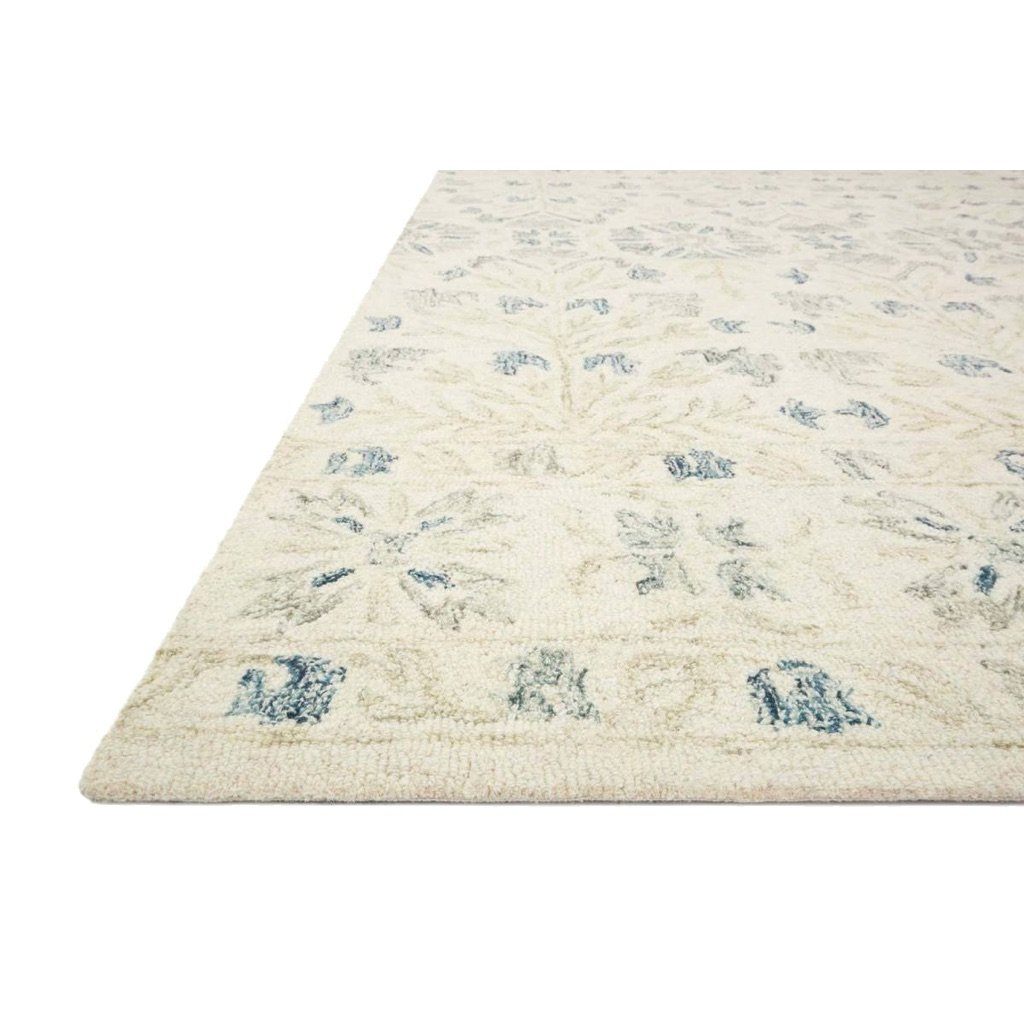 Loloi Norabel NOR 02 Soft Ivory and Grey Hand-Hooked Area Rug