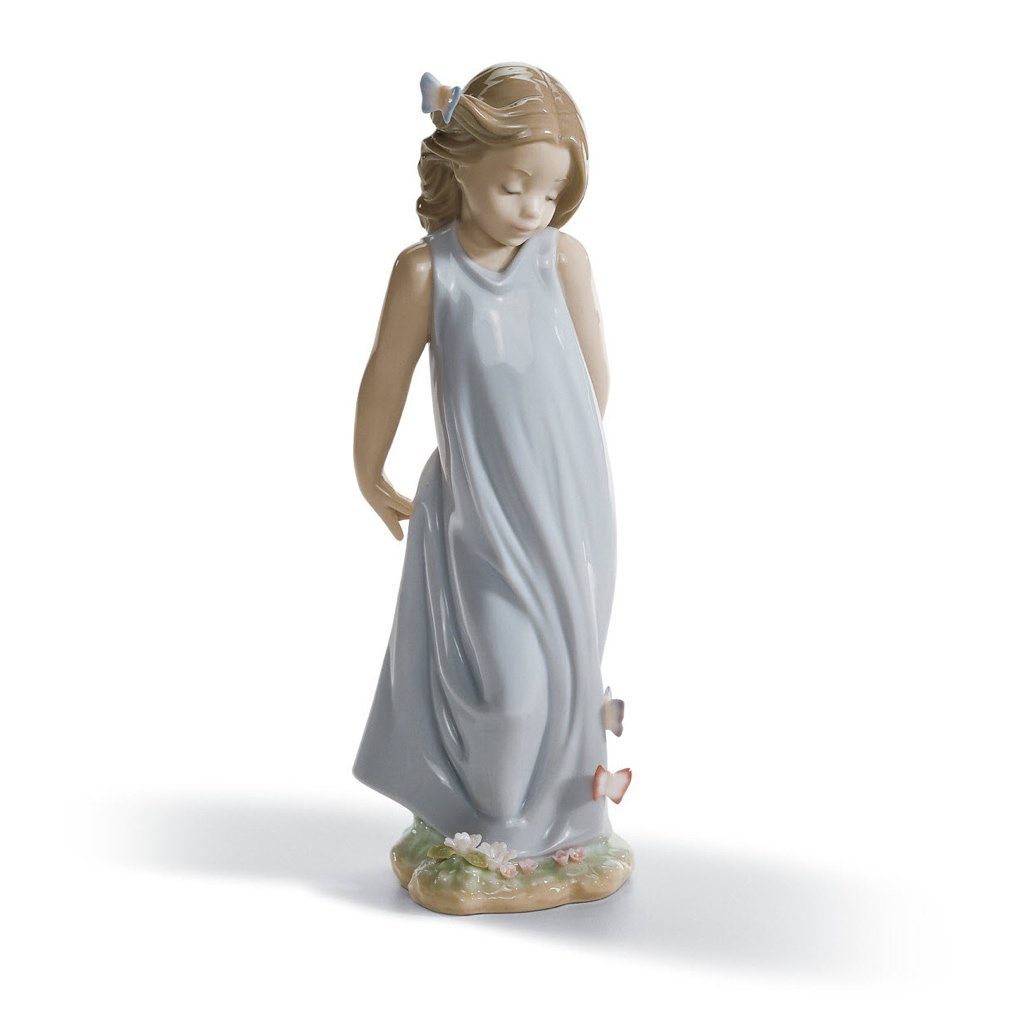Lladro Handmade Porcelain Figurine - Friend of the Butterflies