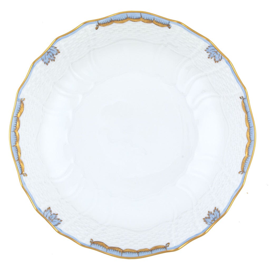 Herend's Exquisite Princess Victoria Pattern 8-inch Scalloped Porcelain Dinner Bowl