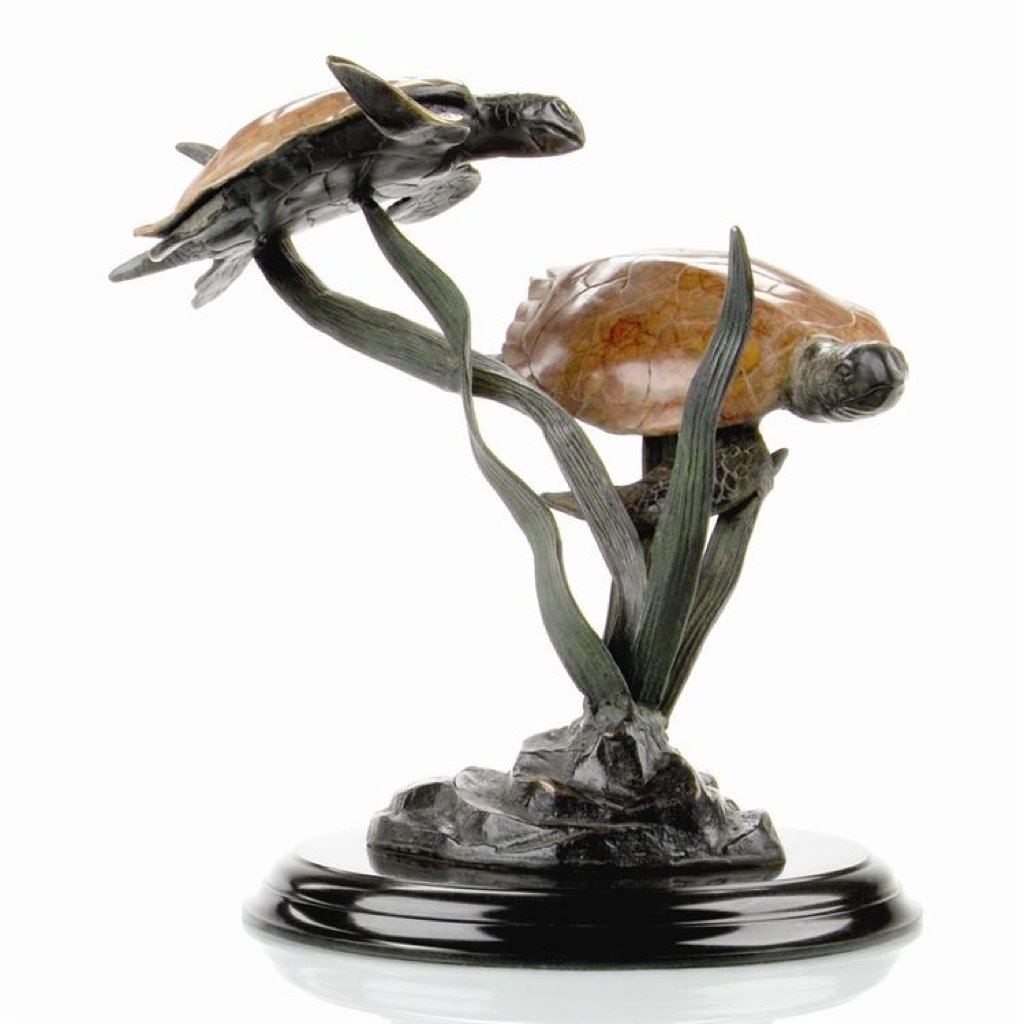 SPI Gallery Exquisite Sea Grass Tango Handmade Brass Sculpture for Home Decor