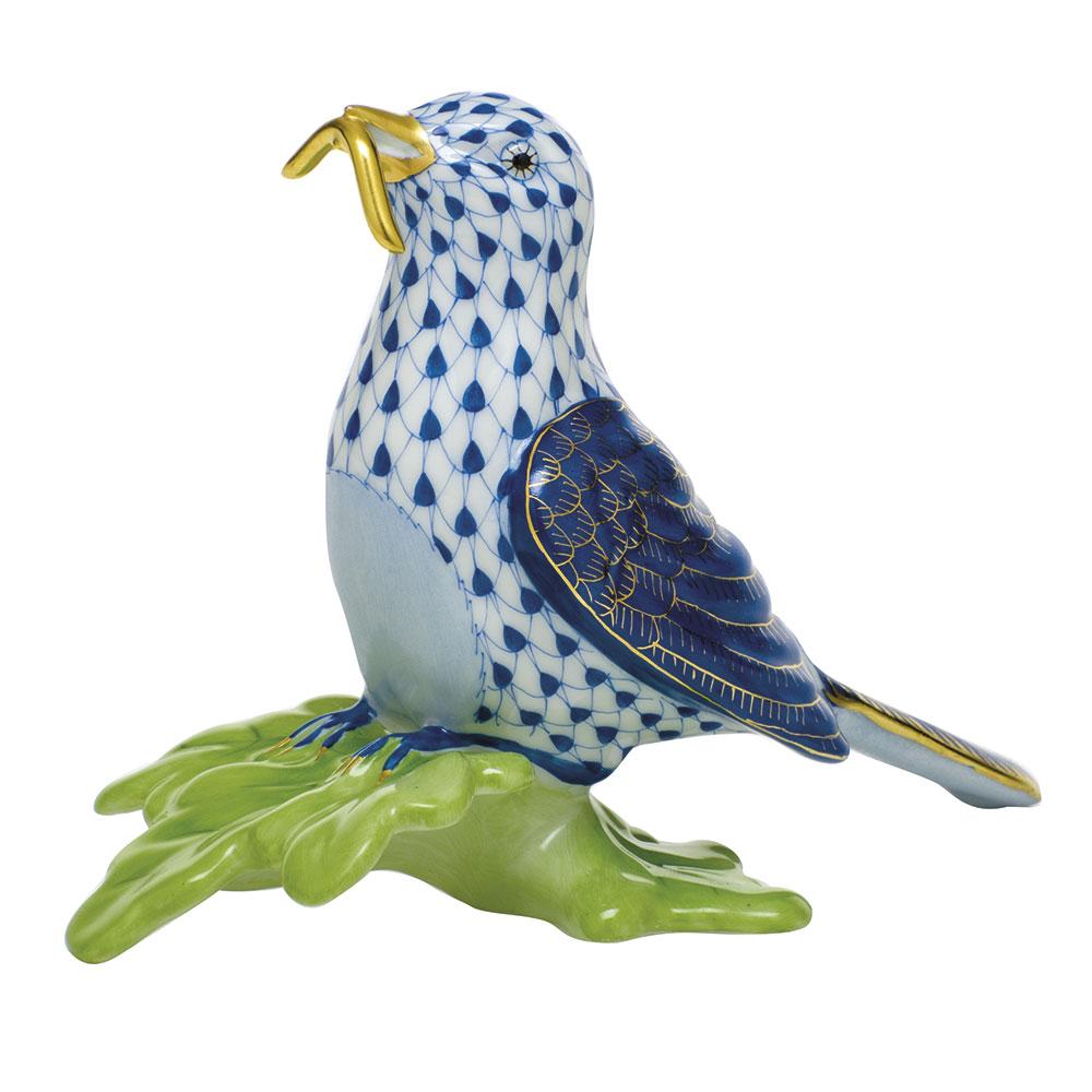 Handmade Herend Early Bird Gets The Worm Porcelain Figurine