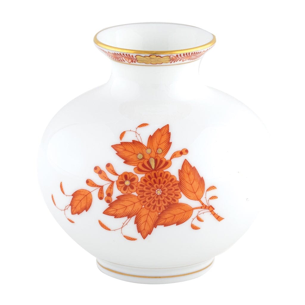Exquisite Herend Hand - painted Round Porcelain Vase for Decoration