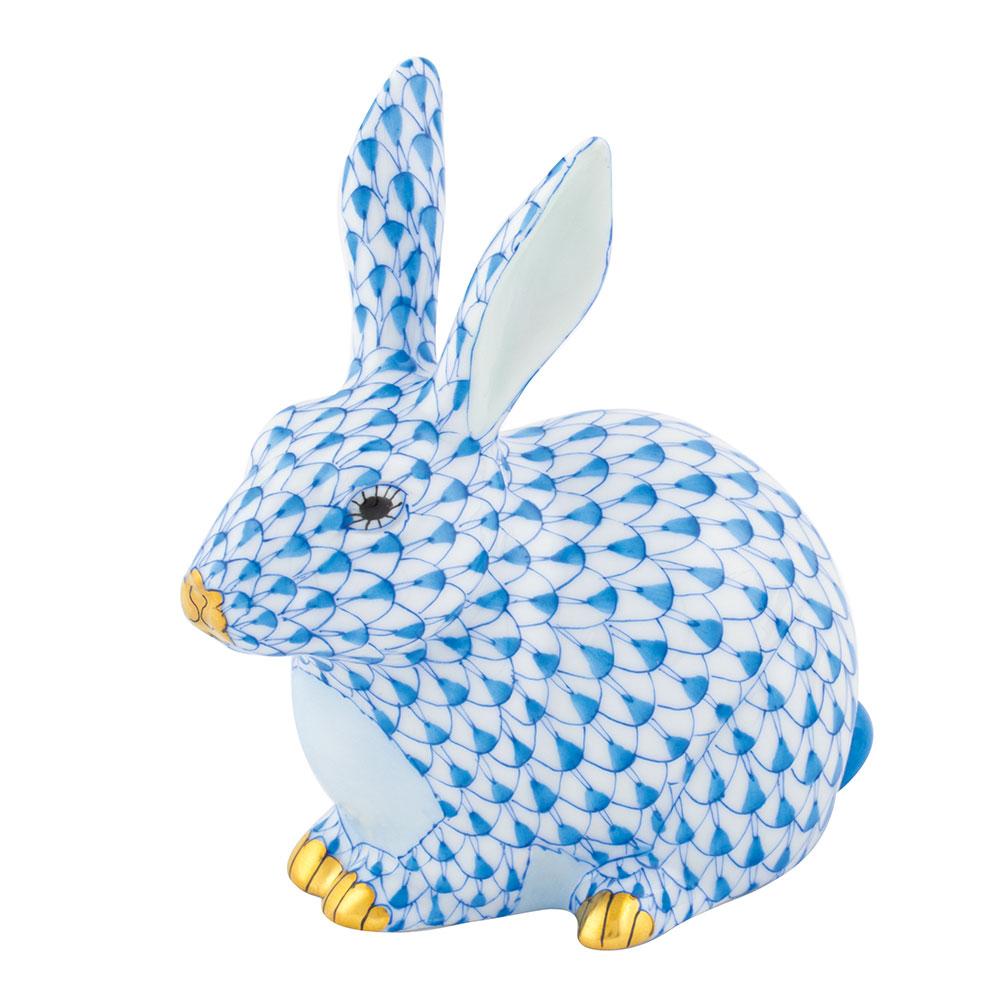 Herend Handmade Hand - painted Chubby Bunny Porcelain Figurine
