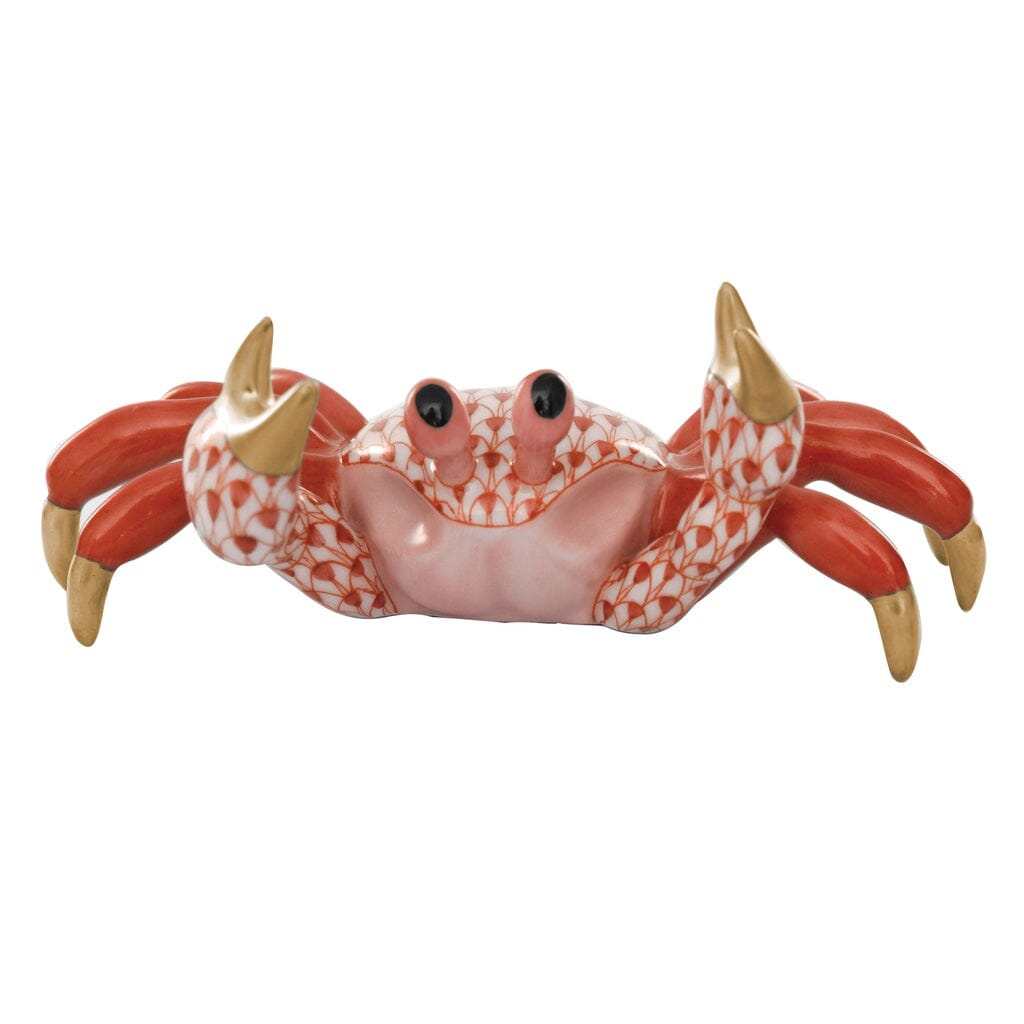 Adorable Hand - painted Herend Sand Crab Porcelain Figurine from Hungary