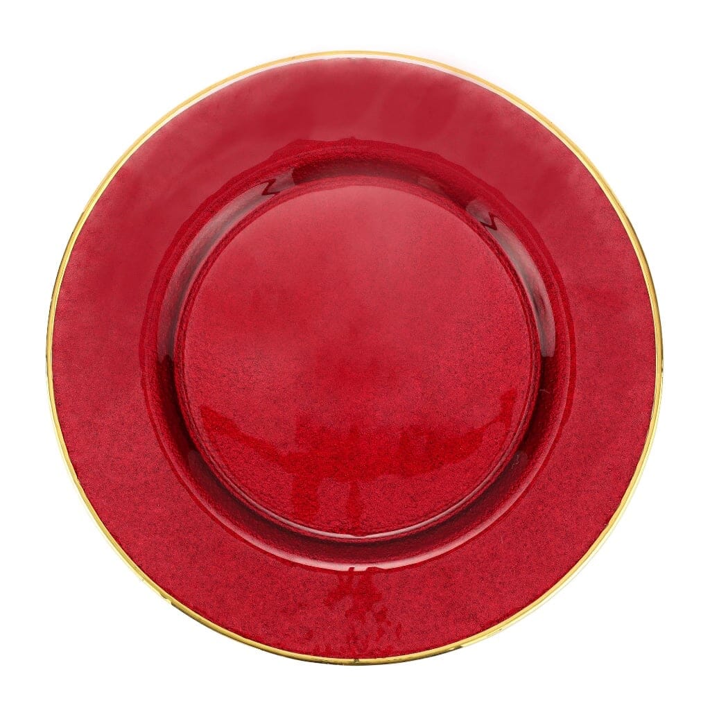Vietri Premium Metallic Glass Service Plate and Charger for Elegant Table Settings