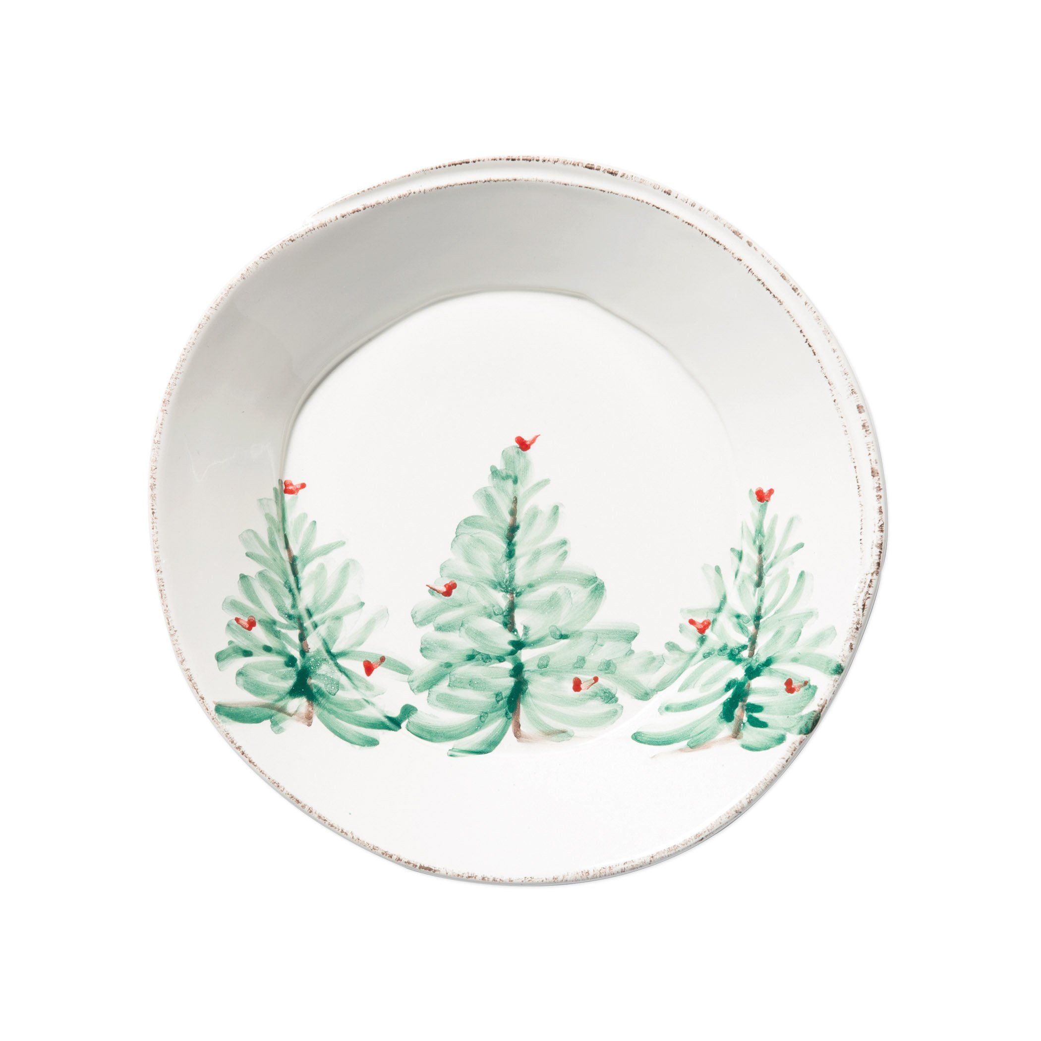 Vietri Italian Hand - crafted Lastra Pattern Holiday Pasta Serving Bowl