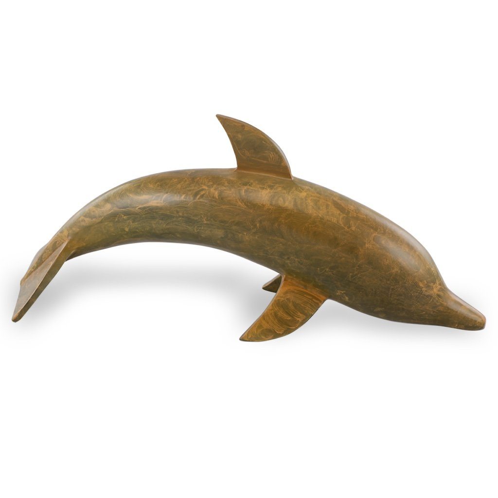 SPI Home Decorative Large Aluminum Dolphin for Tabletop Display