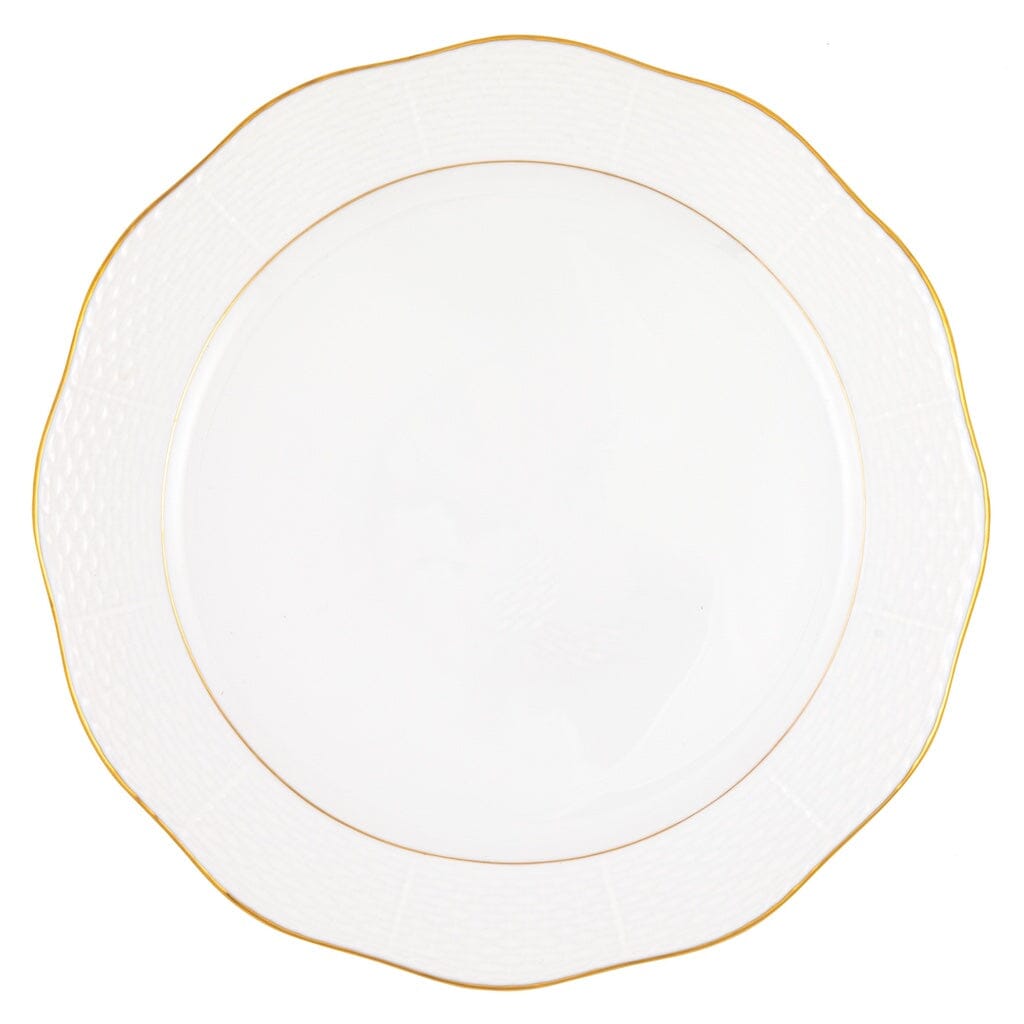 Herend Round Platter with Stunning 24K Golden Edge