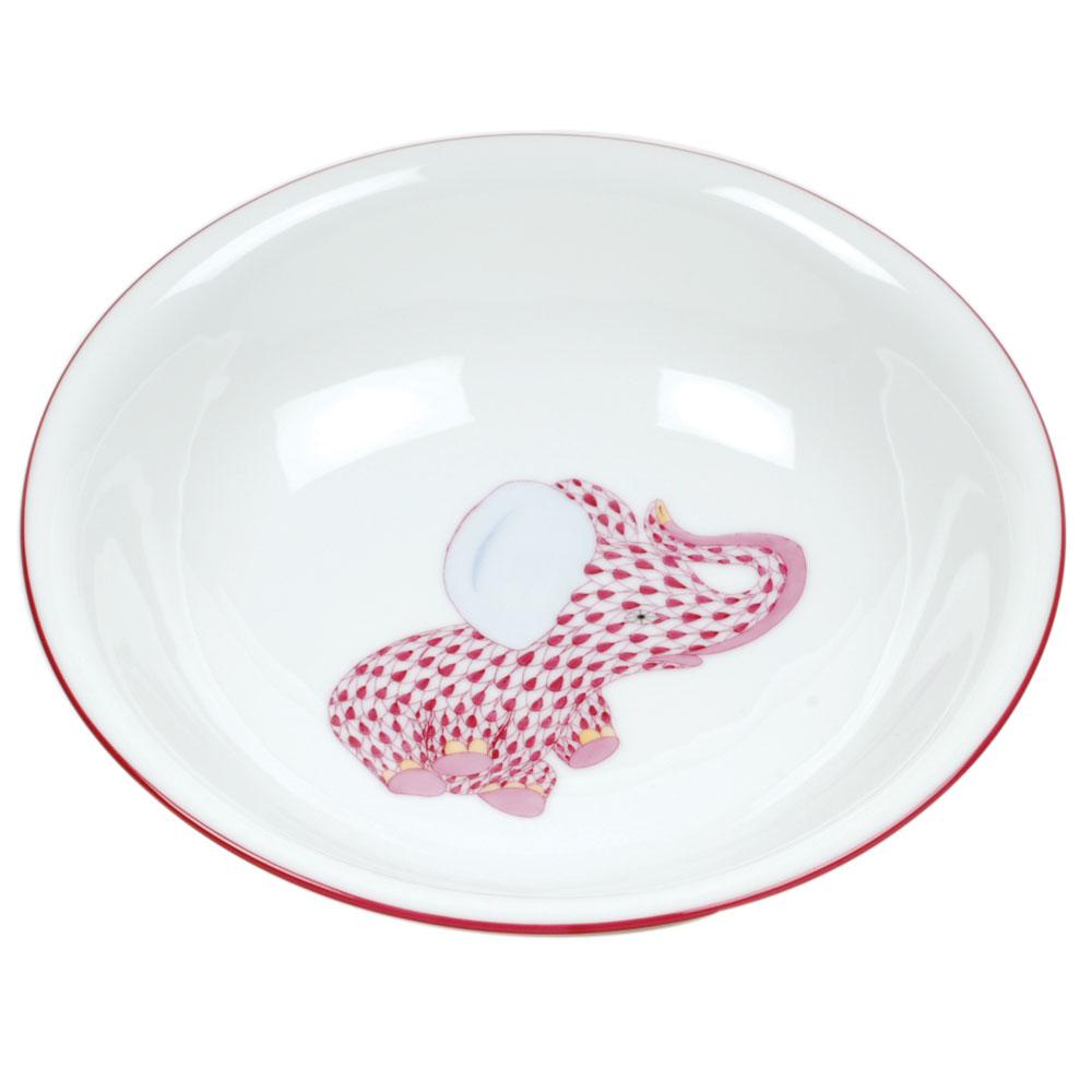 Exquisite Handmade Herend Porcelain Bowl Featuring an Elephant Design
