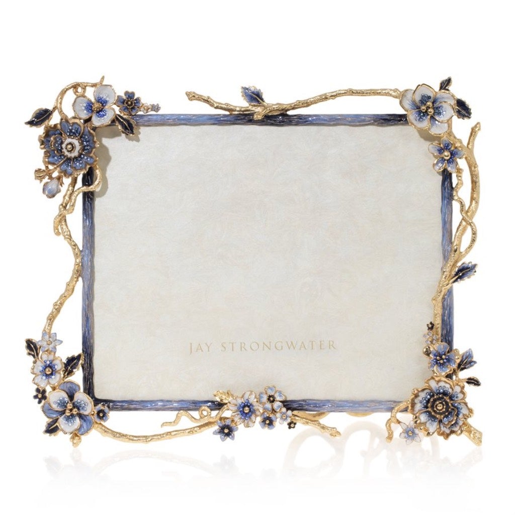 Jay Strongwater Delilah 8 X 10 Picture Frame with Floral Branch Design