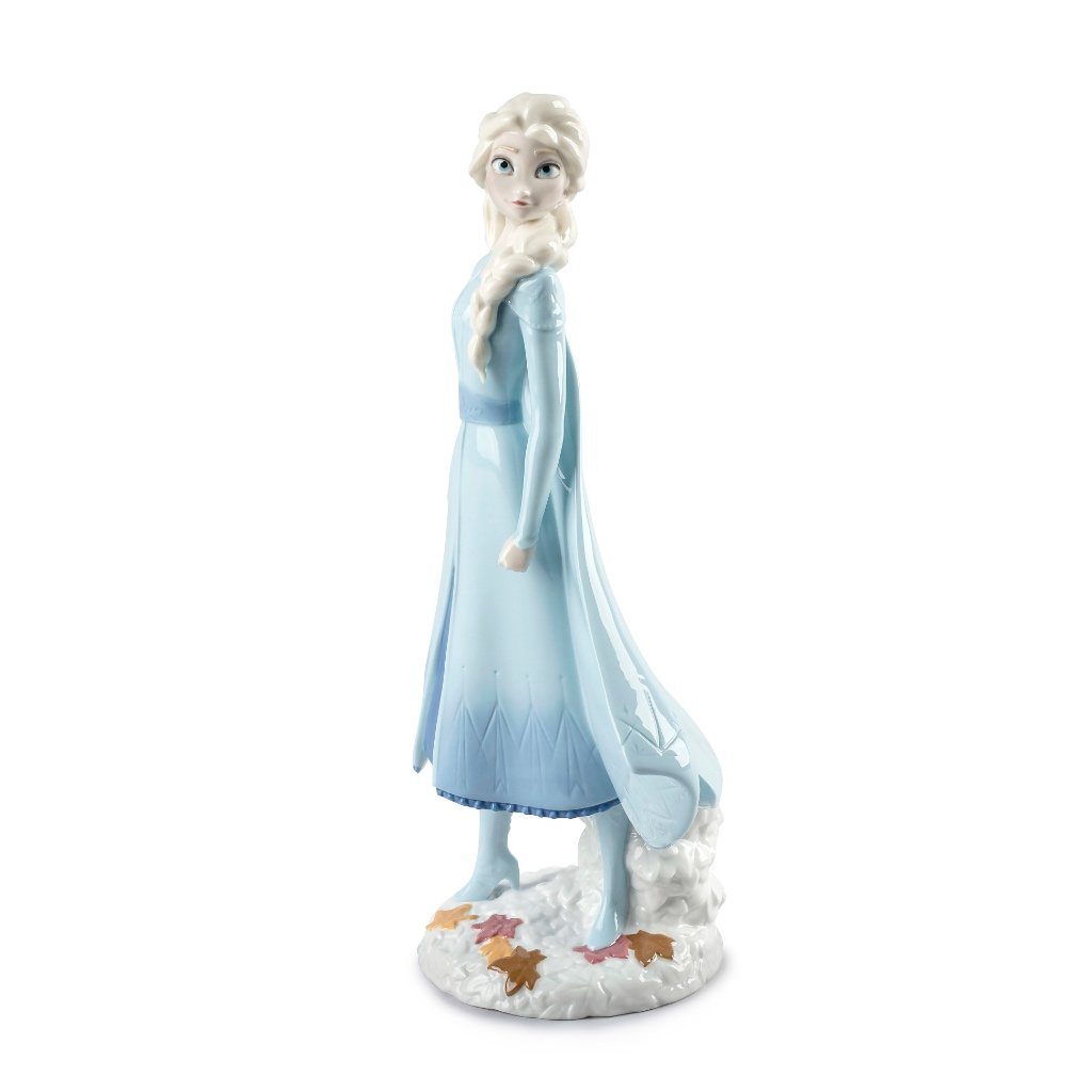 Exquisite Lladro Handmade Porcelain Figurine of Disney's Elsa from Frozen II