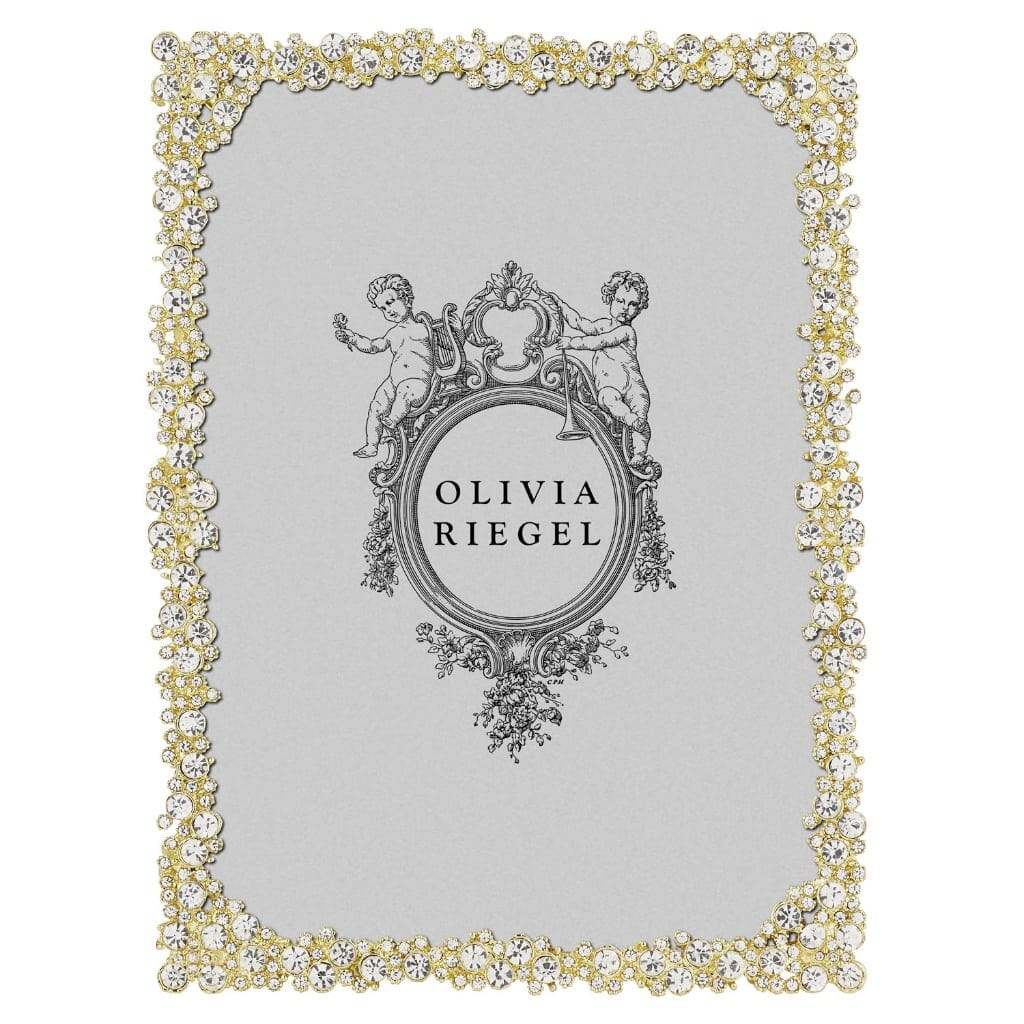 Olivia Riegel 5 x 7 Gold-Plated Princess Frame with Swarovski Crystals