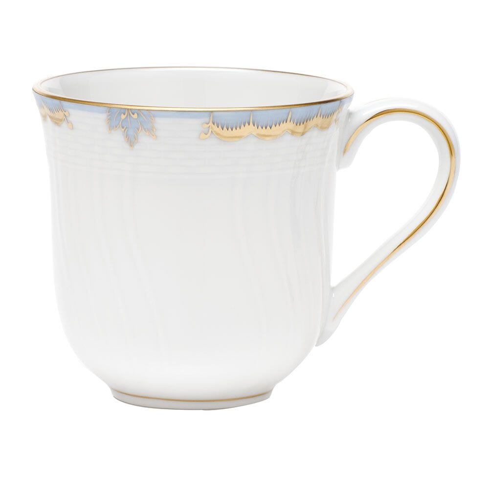 10 OZ Handmade Herend Princess Victoria Pattern Porcelain Mug with 24K Gold Accents