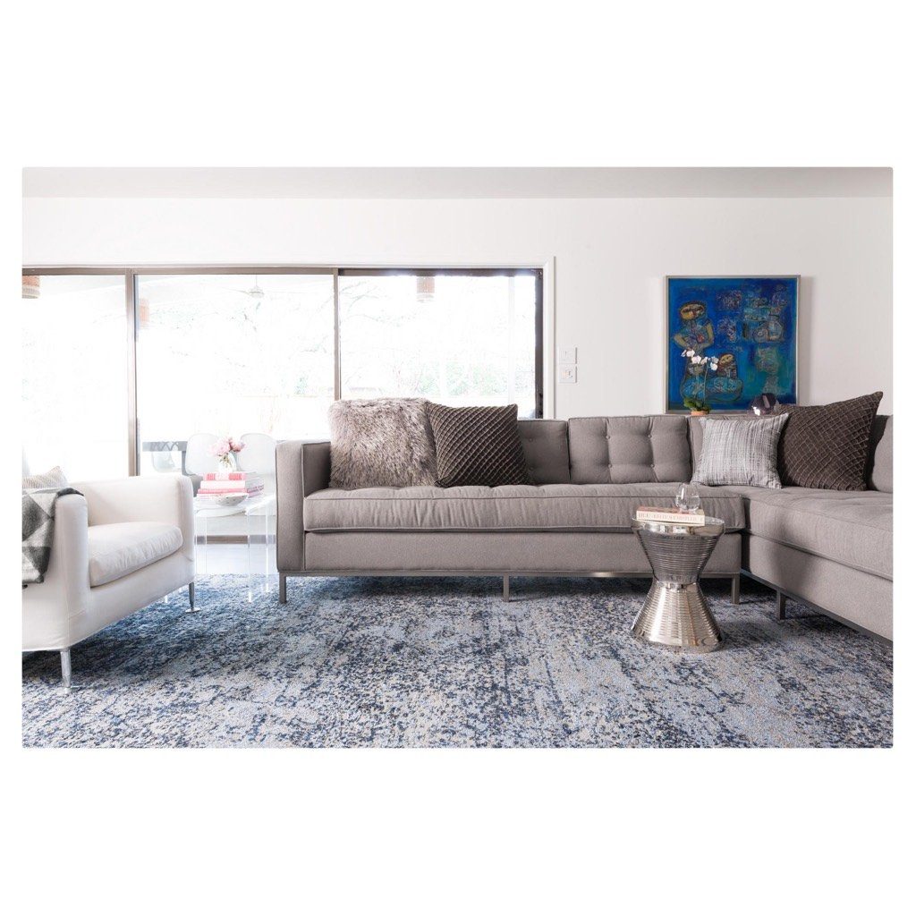 Stylish Loloi Viera VR 06 Area Rug in Blue and Grey Shades