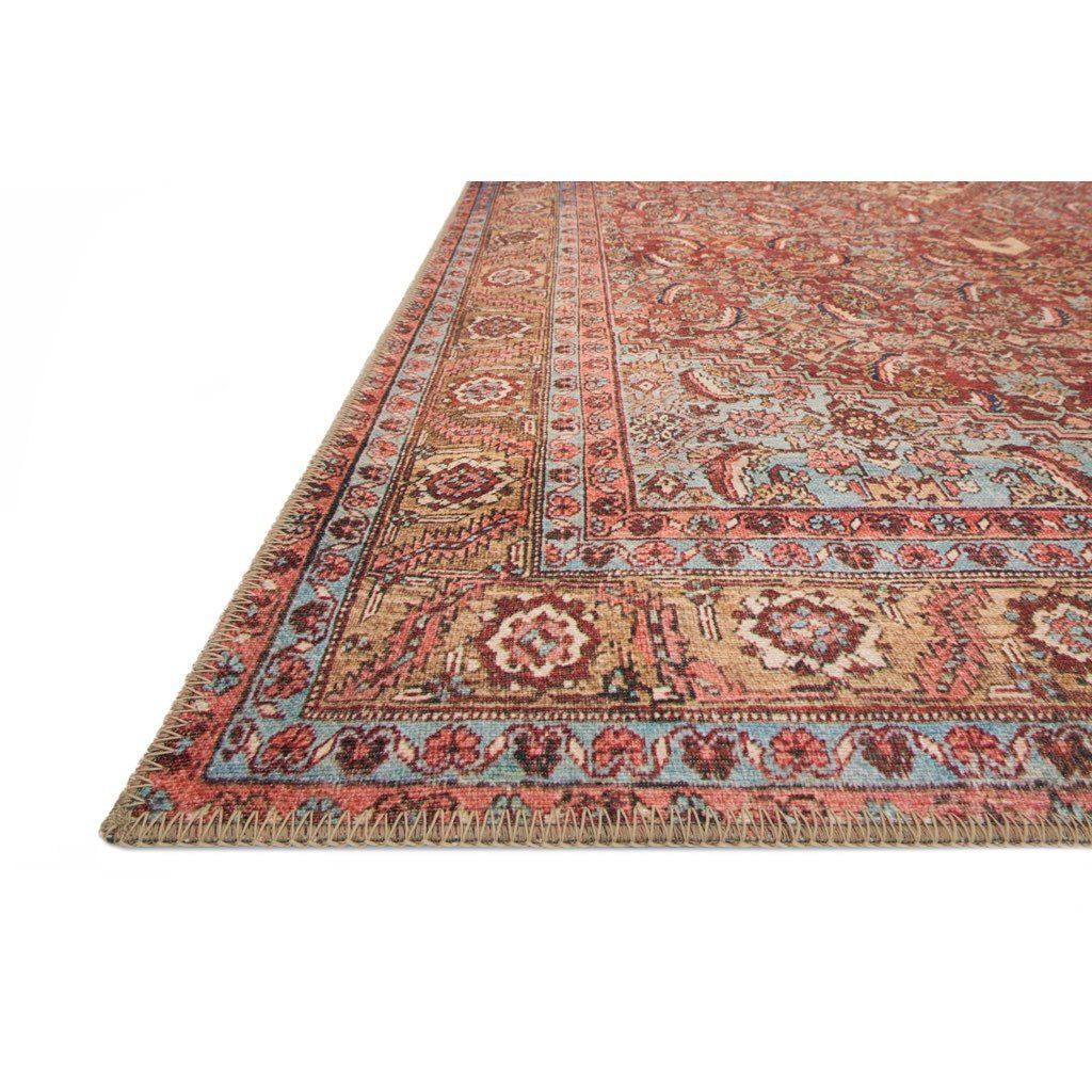Loloi Loren LQ 06 Stylish Red Multi-Color Area Carpet Rug