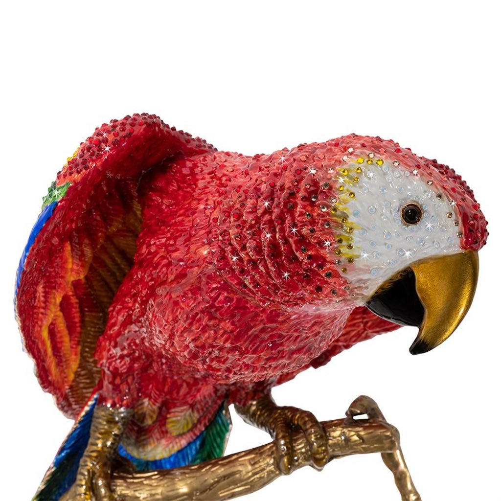 Limited Edition Jay Strongwater Skylar Macaw Decorative Figurine