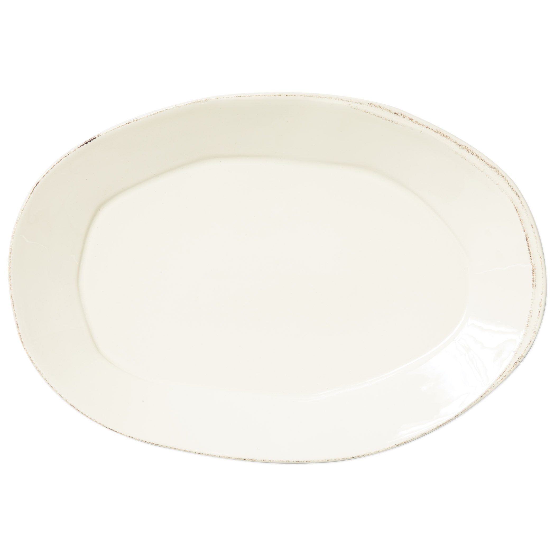 Handmade Italian Vietri Lastra Oval Platter, 18.5' x 12.5'