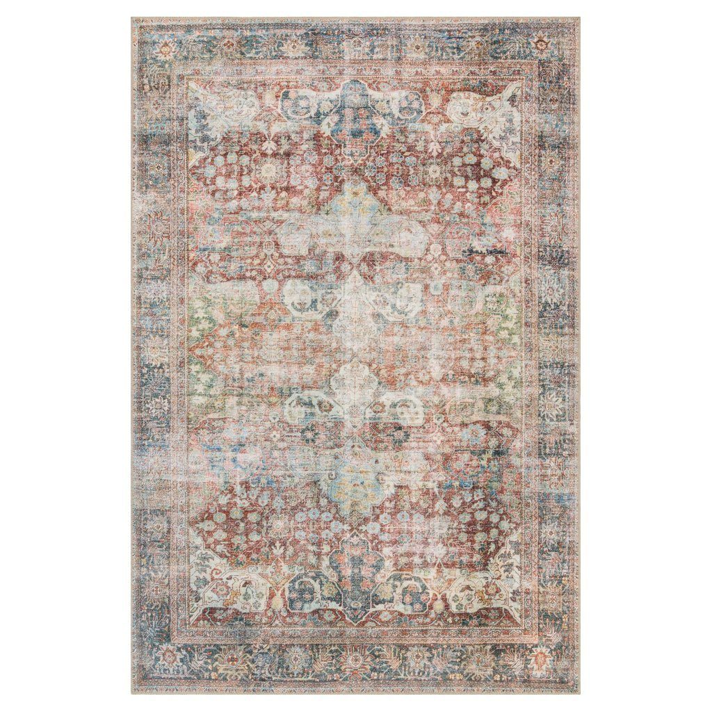 Loloi Loren LQ 14 Area Rug in Brick and Multi - Color Shades