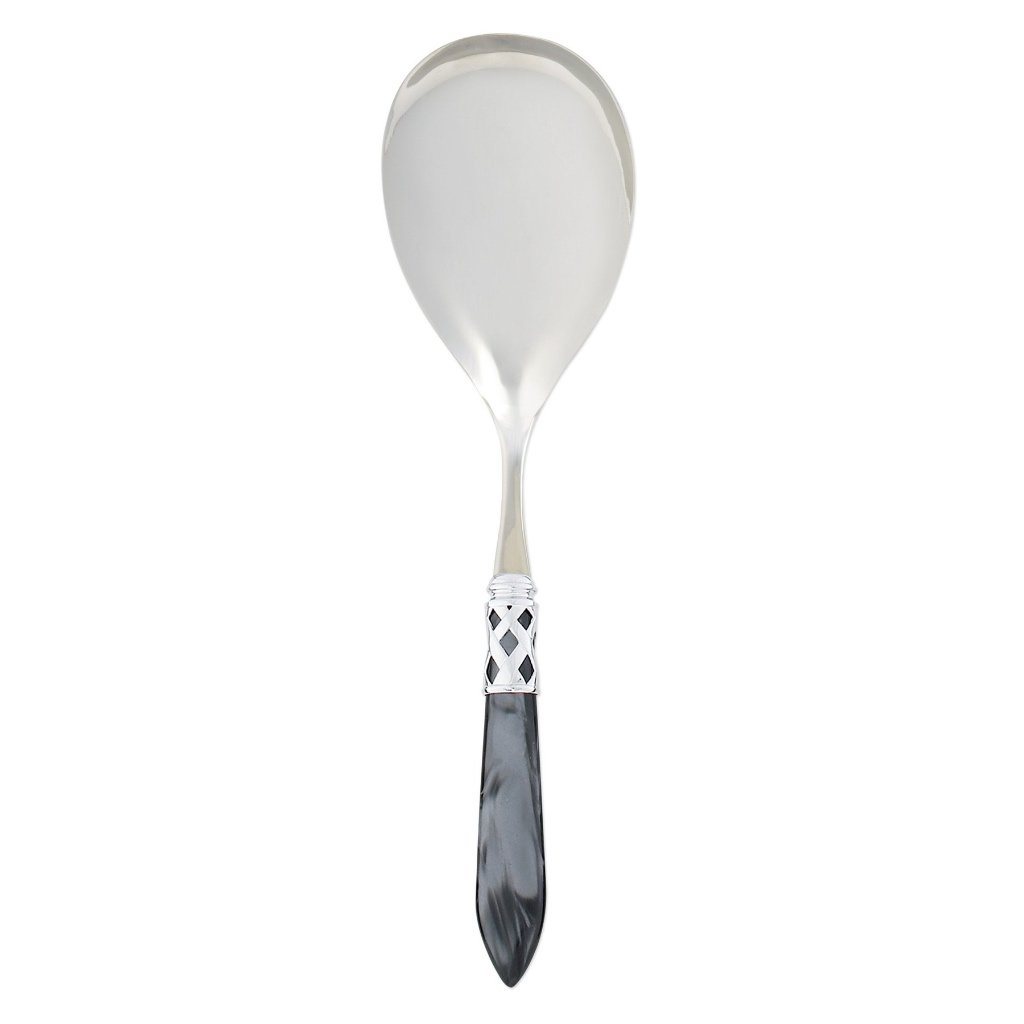 Vietri Aladdin Elegant Shiny Chrome Finish Stainless Steel Serving Spoon