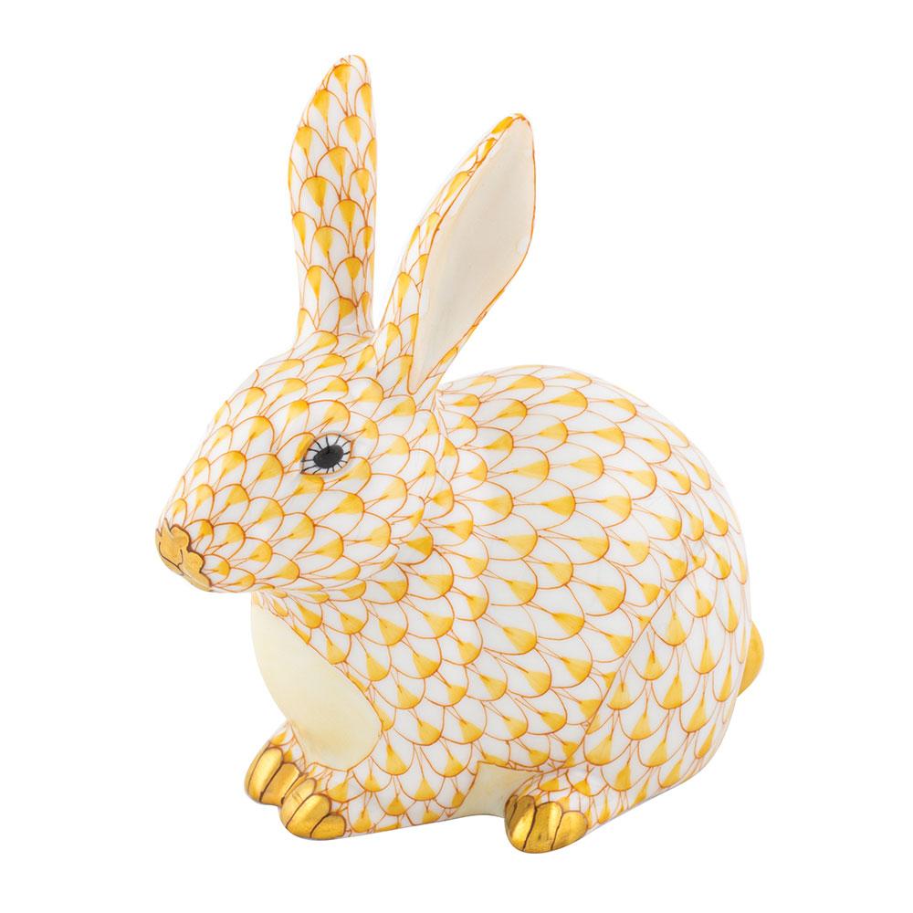 Herend Handmade Hand - painted Chubby Bunny Porcelain Figurine