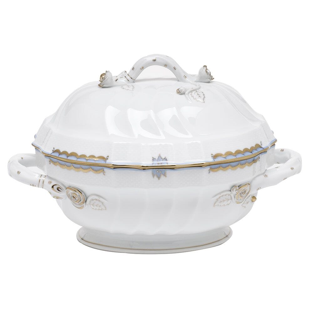 Herend Princess Victoria Porcelain Soup Tureen Decorated With Branch Design