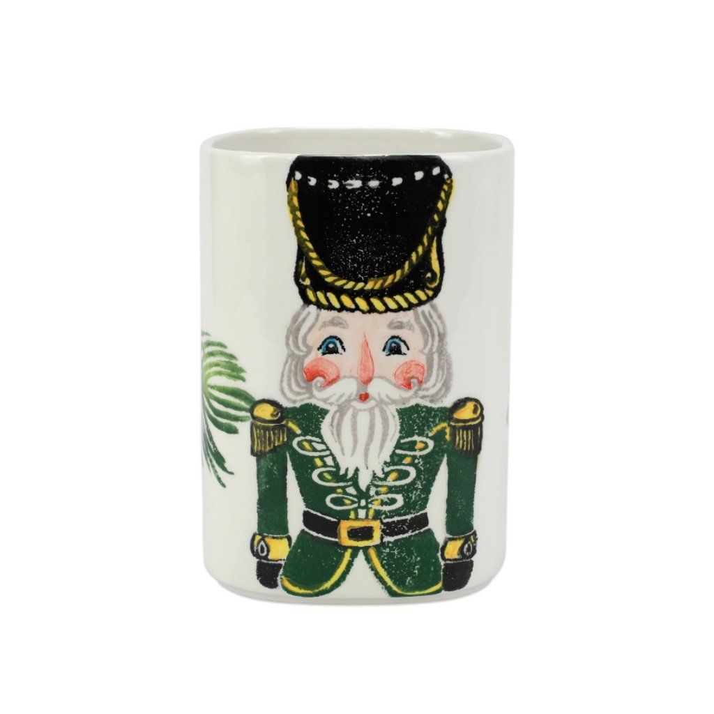 Vietri Hand - painted Nutcrackers - themed Utensil Holder for Christmas Gifts and Collectibles