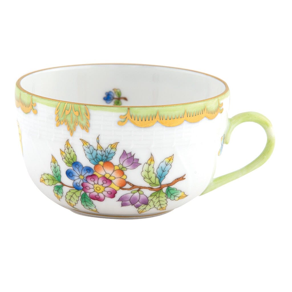 Luxurious Herend Queen Victoria Canton Style 6 OZ Porcelain Cup with 24K Gold Accents