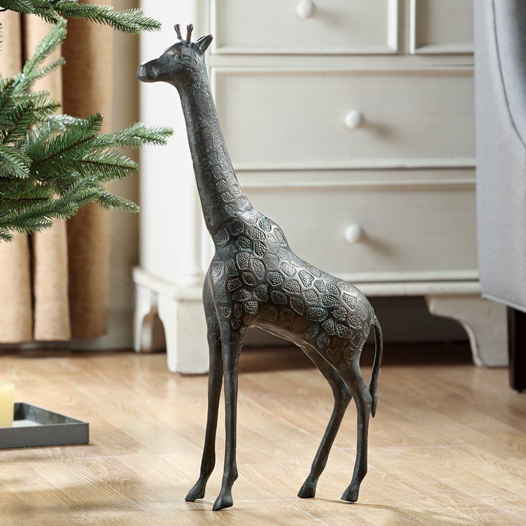 Stunning Cast Iron SPI Home Giraffe Decorative Sculpture for Home or Office