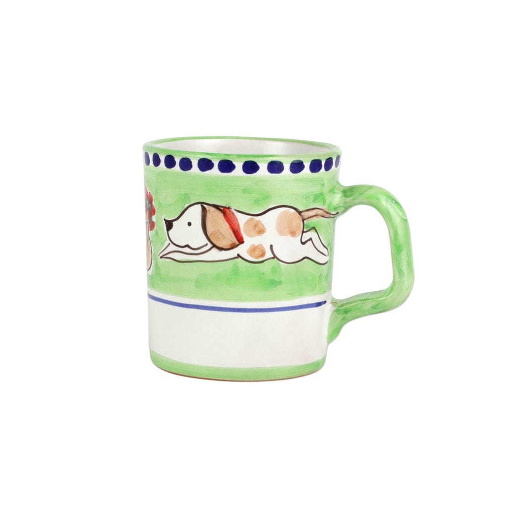 Vietri Italian Handmade Campagna Cane Design Ceramic Mug