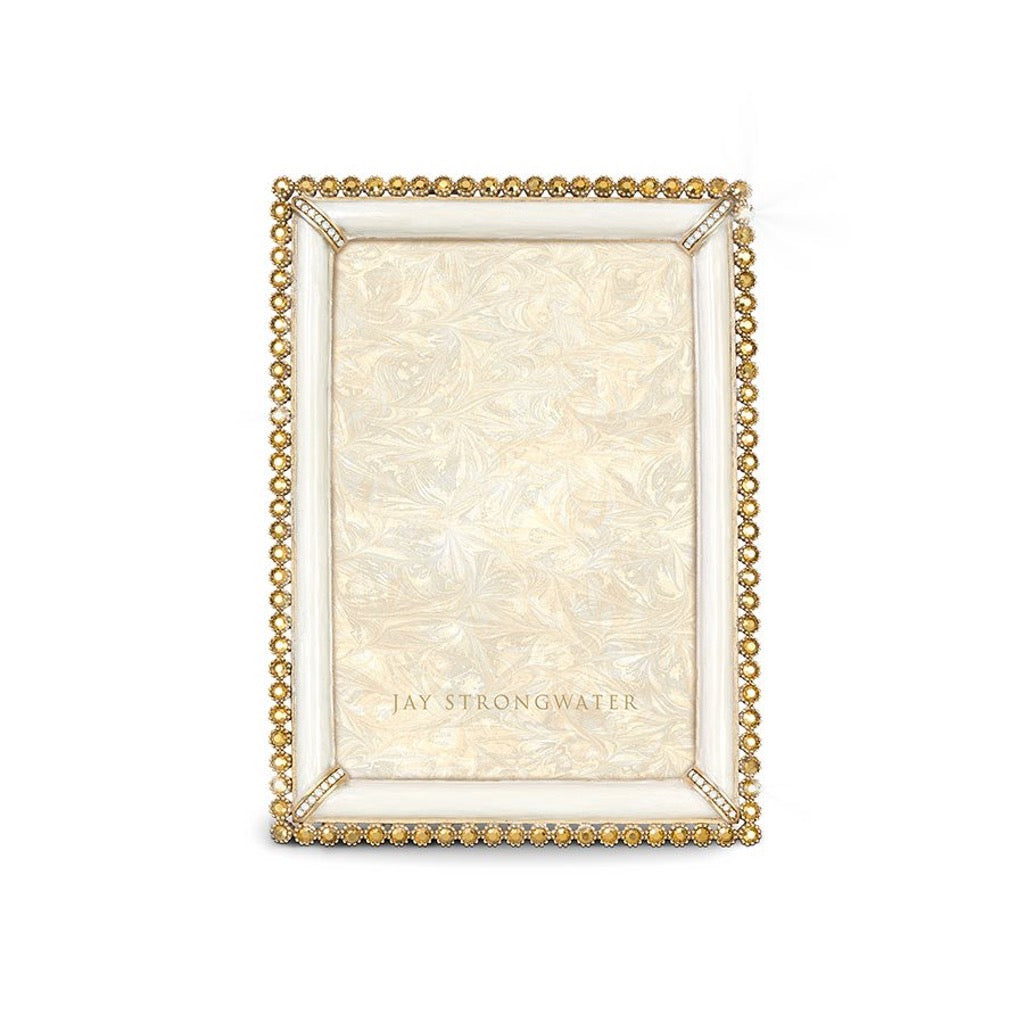 Jay Strongwater 18K Gold-Plated Lorraine 4 x 6 Photo Frame with Swarovski Crystals