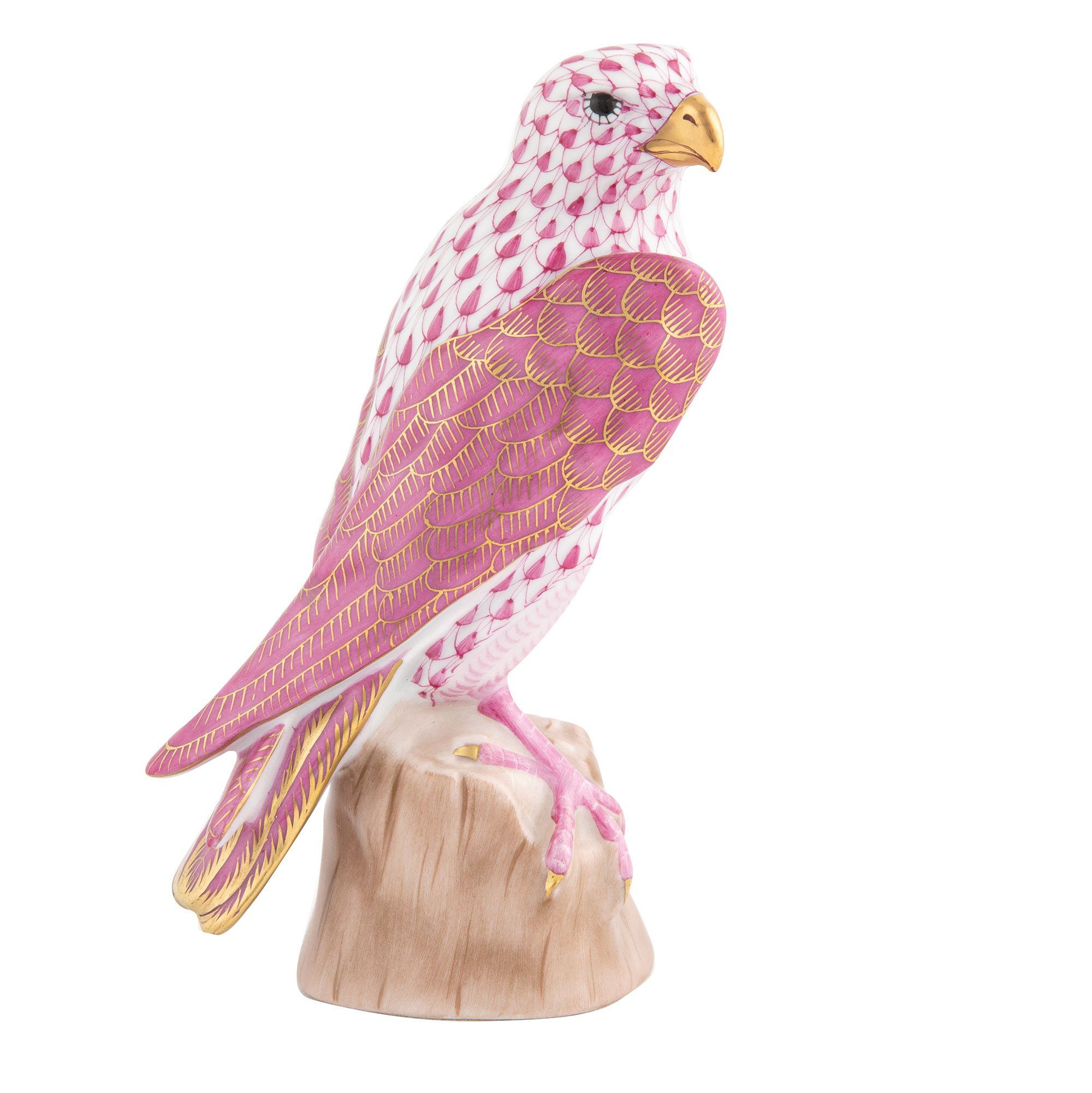 Exquisite Hand - painted Herend Falcon Porcelain Figurine