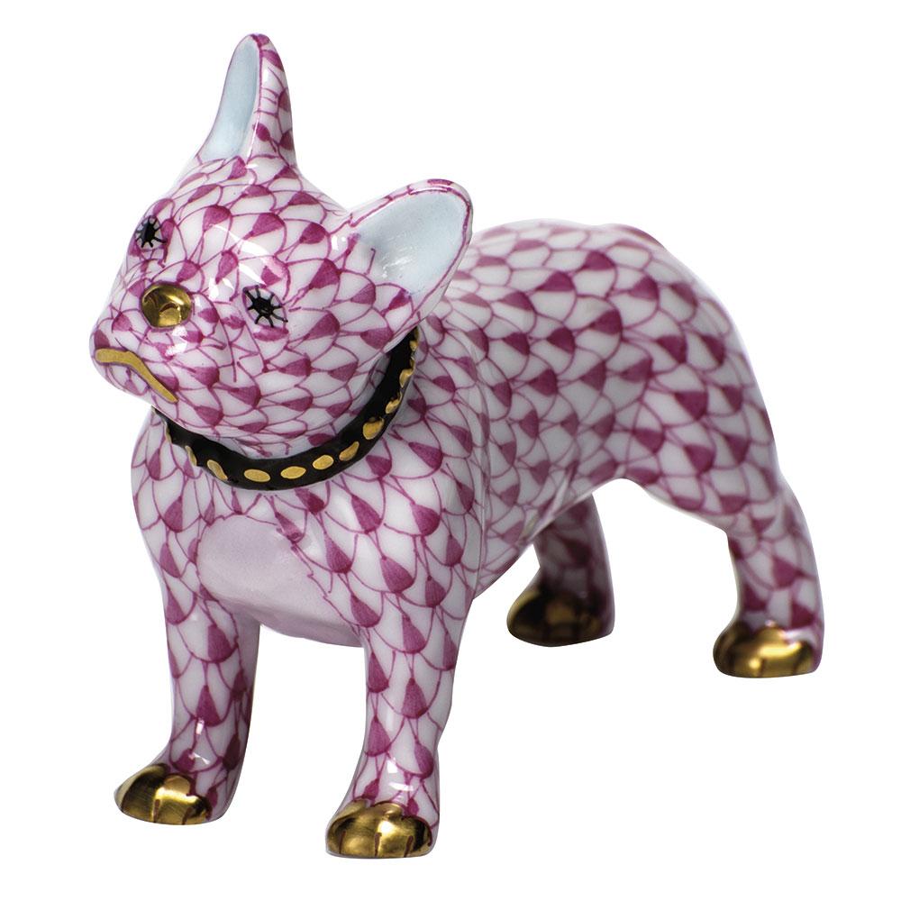 Handmade and Hand - painted Herend Frenchie Porcelain Figurine