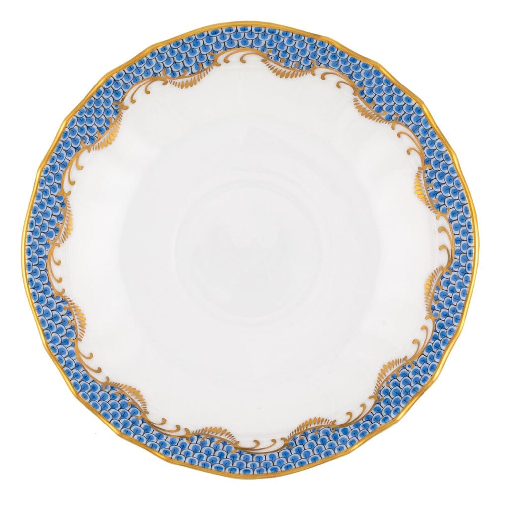 Herend Canton Saucer with Fish Scale Pattern for Various Occasions