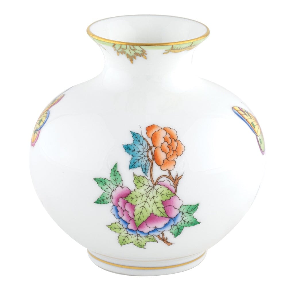 Exquisite Herend Hand - painted Round Porcelain Vase for Decoration