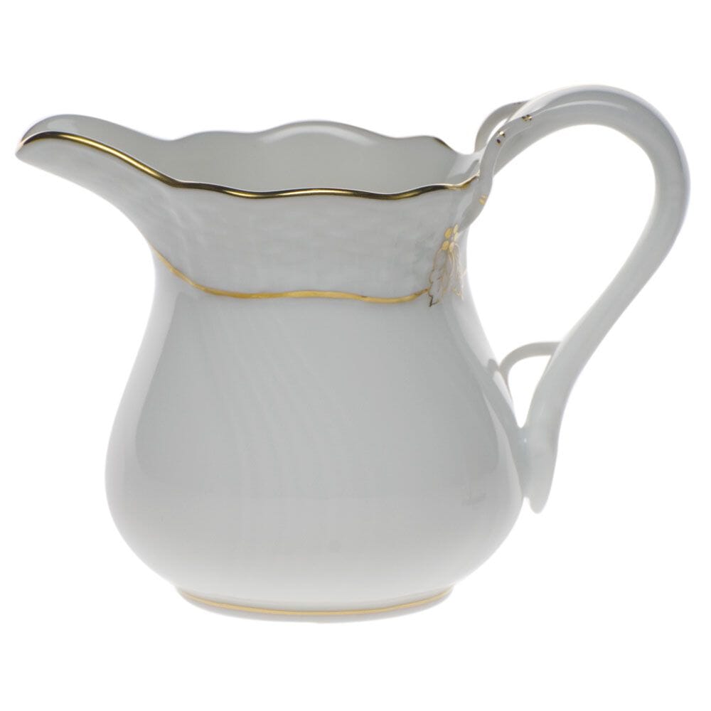 Herend 4 oz. Golden Edge Porcelain Creamer for Formal and Informal Use