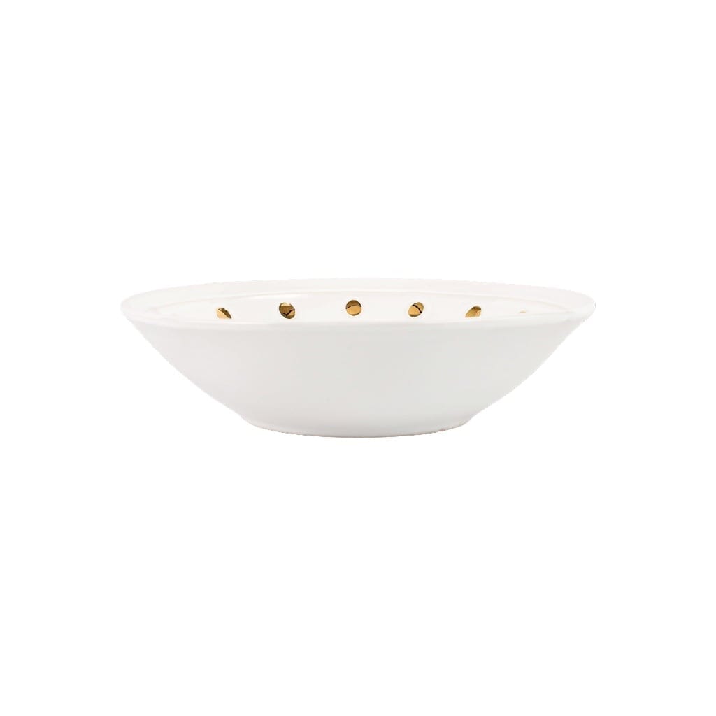 Vietri Medici Collection Gold Italian Ceramic Pasta Serving Bowl