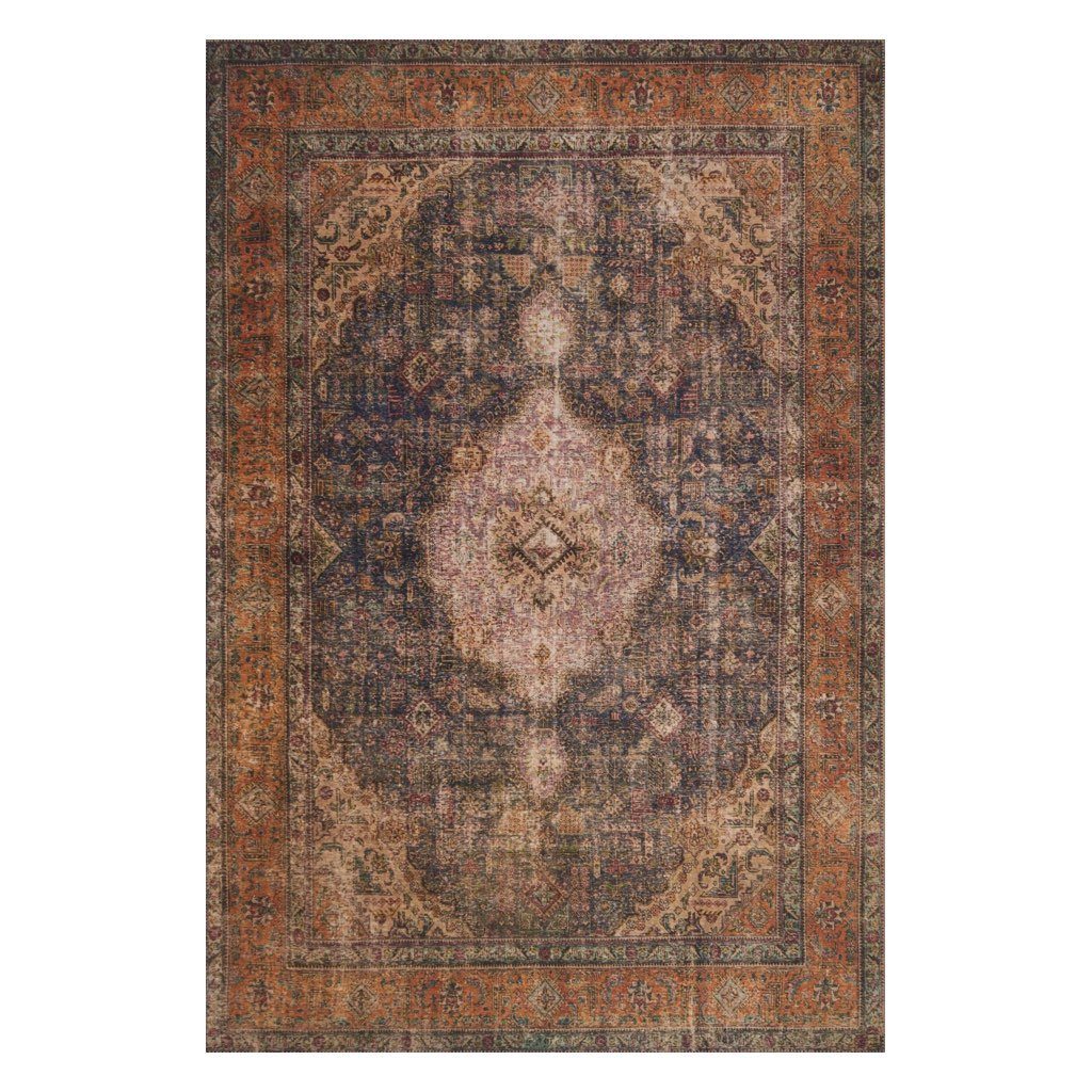 Loloi Loren Area Rug in Plum Multi - Color with Power - Loomed Polyester Design