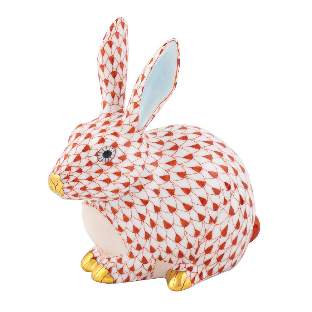 Herend Handmade Hand - painted Chubby Bunny Porcelain Figurine